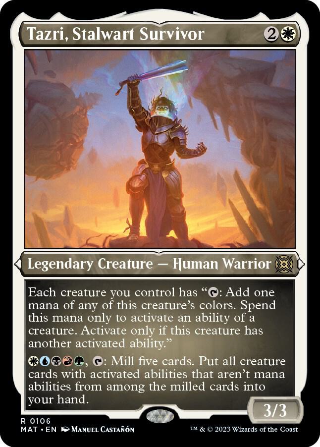 Tazri, Stalwart Survivor 106/50 (March of the Machine: The Aftermath)  - Etched Foil | Good Games Modbury