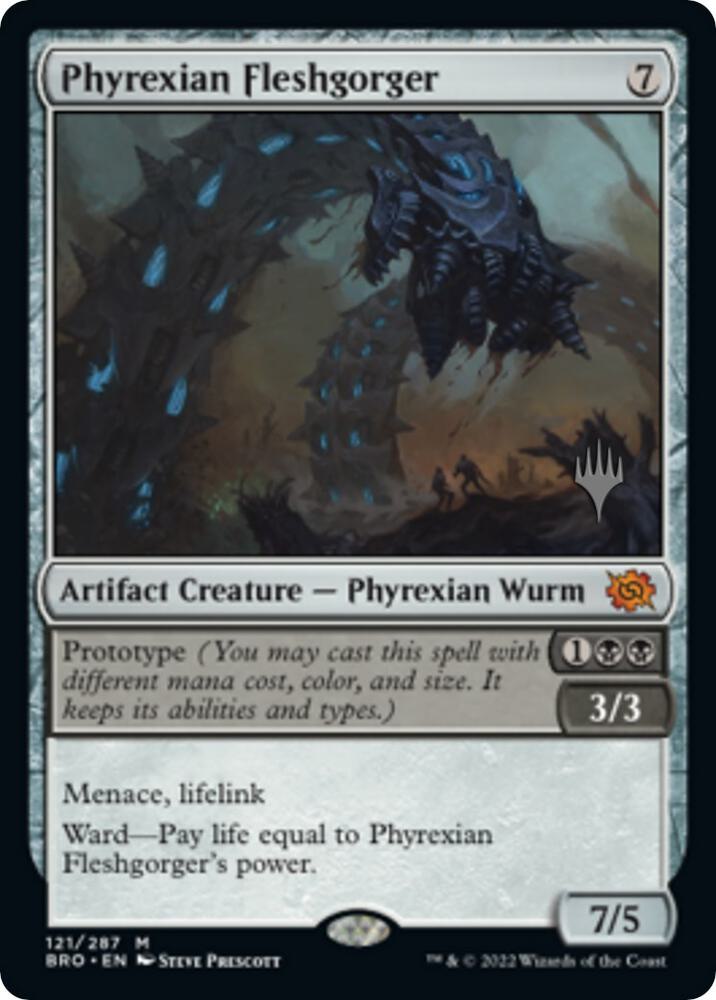 Phyrexian Fleshgorger 121p/169 (Promo Pack: The Brothers' War)  | Good Games Modbury