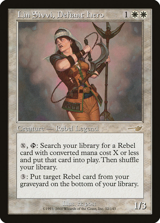 Lin Sivvi, Defiant Hero 12/143 (Nemesis)  | Good Games Modbury