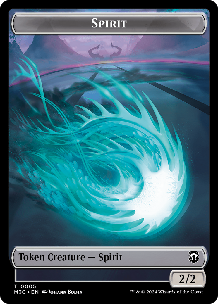 Eldrazi (Ripple Foil) // Spirit Double-Sided Token [Modern Horizons 3 Commander Tokens] | Good Games Modbury