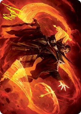 Plargg Dean of Chaos Art Card Gold Stamped Signature 53 (Art Series: Strixhaven)  | Good Games Modbury