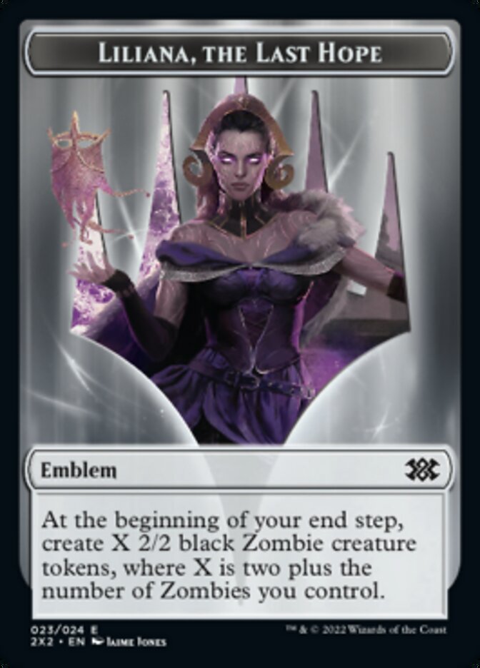 Liliana, the Last Hope Emblem // Spirit (002) Double-Sided Token [Double Masters 2022 Tokens] | Good Games Modbury