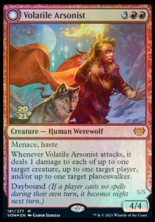 Volatile Arsonist // Dire-Strain Anarchist [Innistrad: Crimson Vow Prerelease Promos] | Good Games Modbury