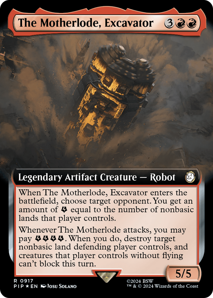 The Motherlode, Excavator (Extended Art) (Surge Foil) [Fallout] | Good Games Modbury