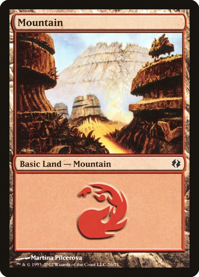 Mountain 76 76/77 (Duel Decks: Venser vs. Koth)  | Good Games Modbury