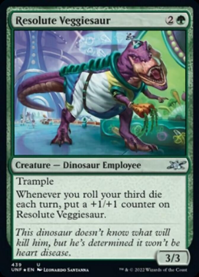 Resolute Veggiesaur (Galaxy Foil) [Unfinity] | Good Games Modbury