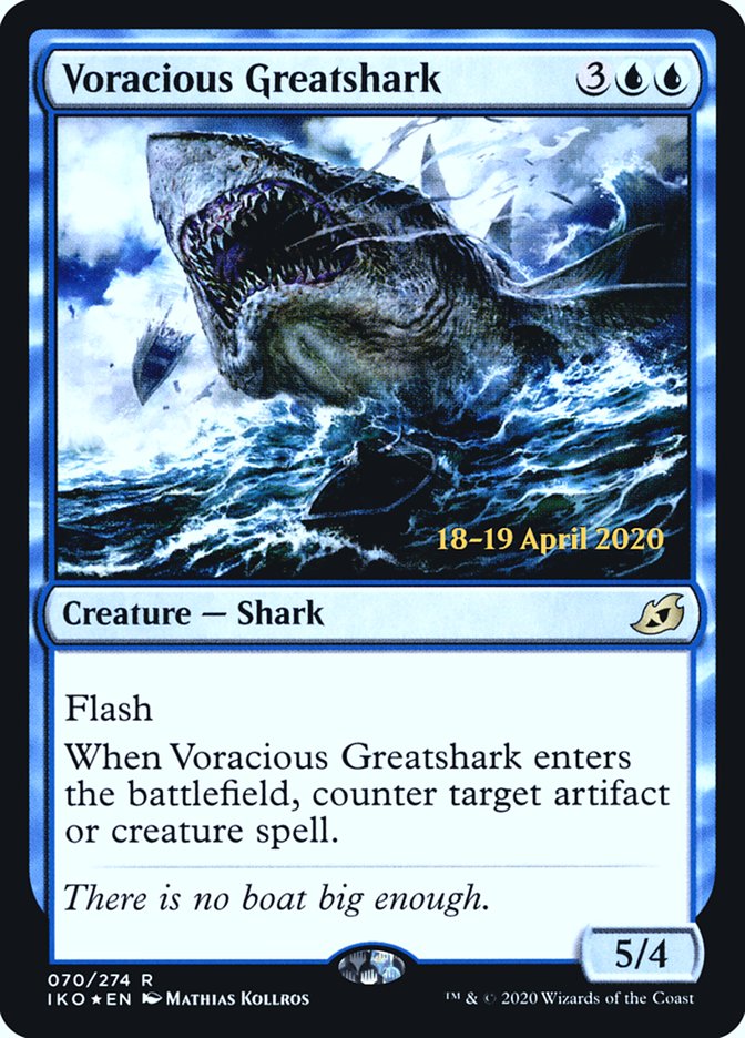 Voracious Greatshark [Ikoria: Lair of Behemoths Prerelease Promos] | Good Games Modbury