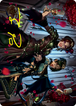 Falkenrath Celebrants 2 Art Card (Gold-Stamped Signature) [Innistrad: Crimson Vow Art Series] | Good Games Modbury