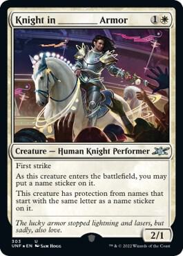 Knight in _______ Armor Galaxy Foil 303/244 (Unfinity)  - Foil | Good Games Modbury