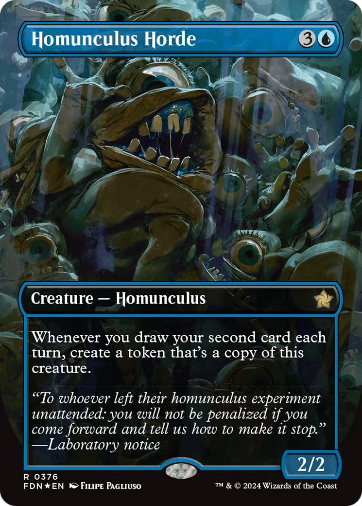 Homunculus Horde (Borderless) (Mana Foil) [Foundations] | Good Games Modbury