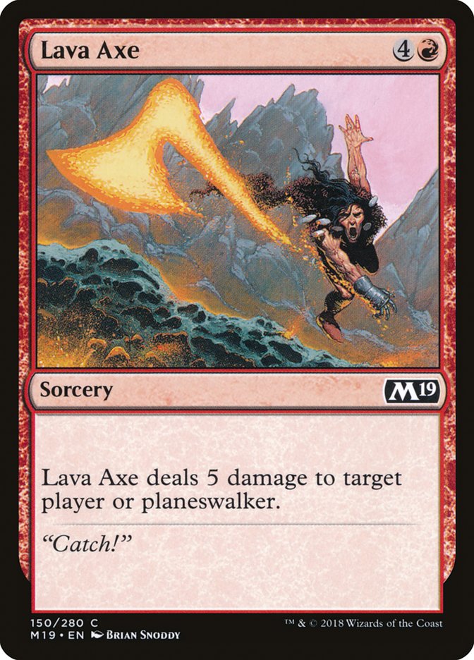 Lava Axe 150/280 (Core Set 2019)  - Foil | Good Games Modbury