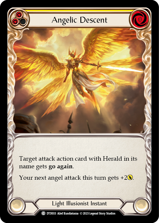 Angelic Descent (Yellow) [DTD033] (Dusk Till Dawn)  Rainbow Foil | Good Games Modbury