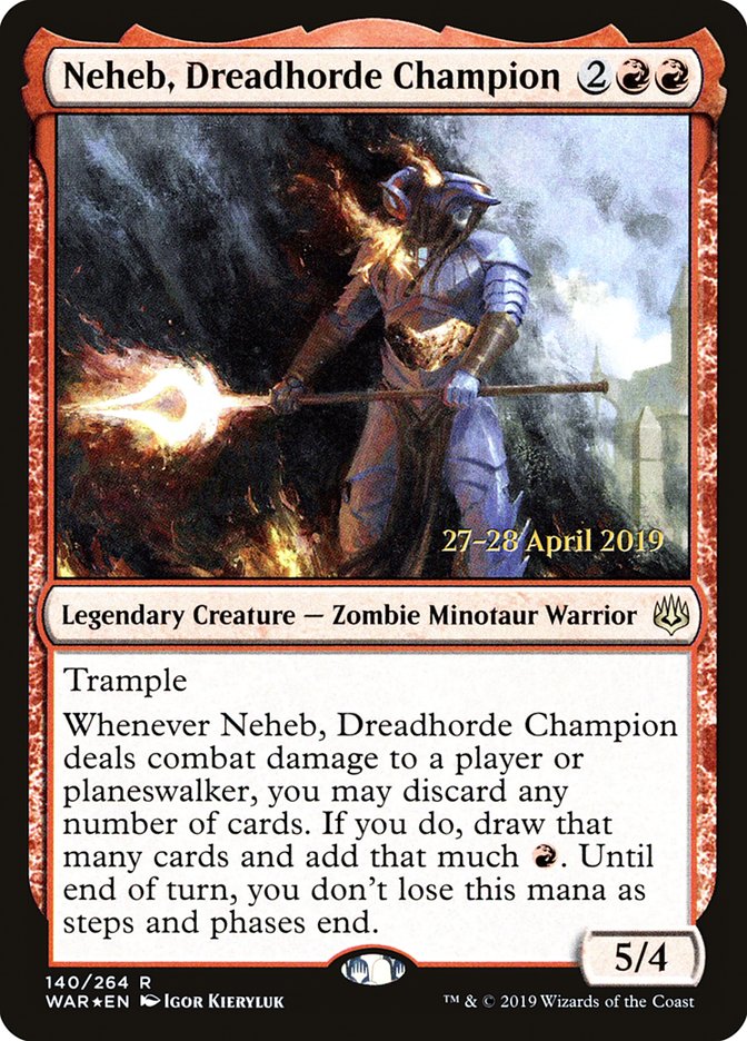 Neheb, Dreadhorde Champion [War of the Spark Prerelease Promos] | Good Games Modbury