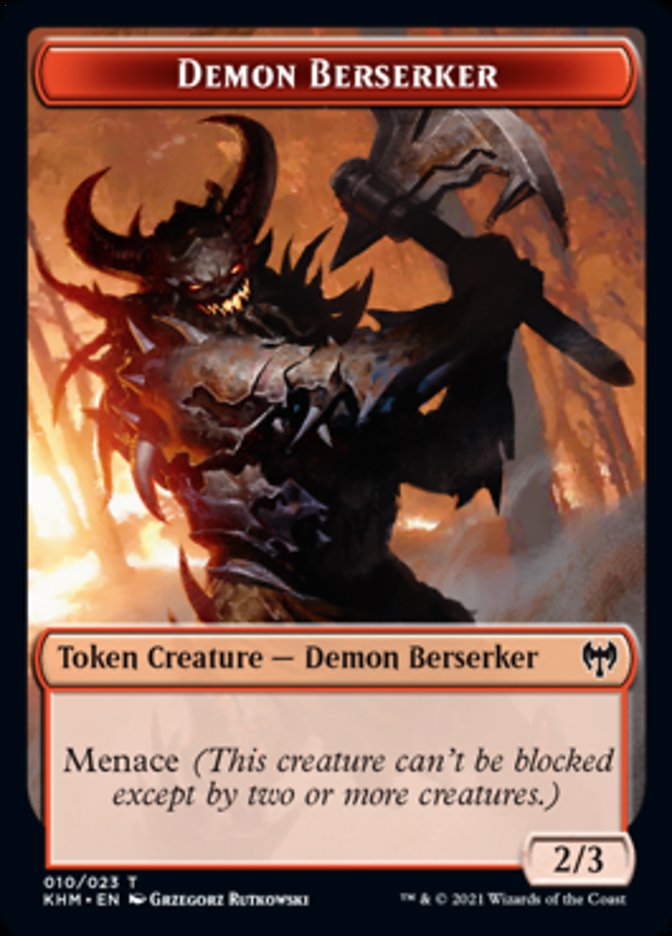 Demon Berserker Token [Kaldheim Tokens] | Good Games Modbury