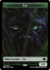 Goblin // Cat (008) Double-Sided Token [Dominaria Remastered Tokens] | Good Games Modbury