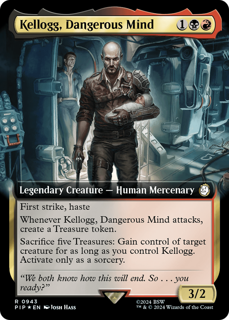 Kellogg, Dangerous Mind (Extended Art) (Surge Foil) [Fallout] | Good Games Modbury