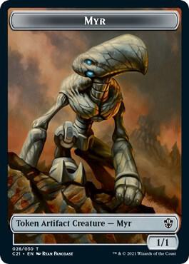 Myr Treasure Double Sided Token 28 // 7 (Commander 2021)  | Good Games Modbury
