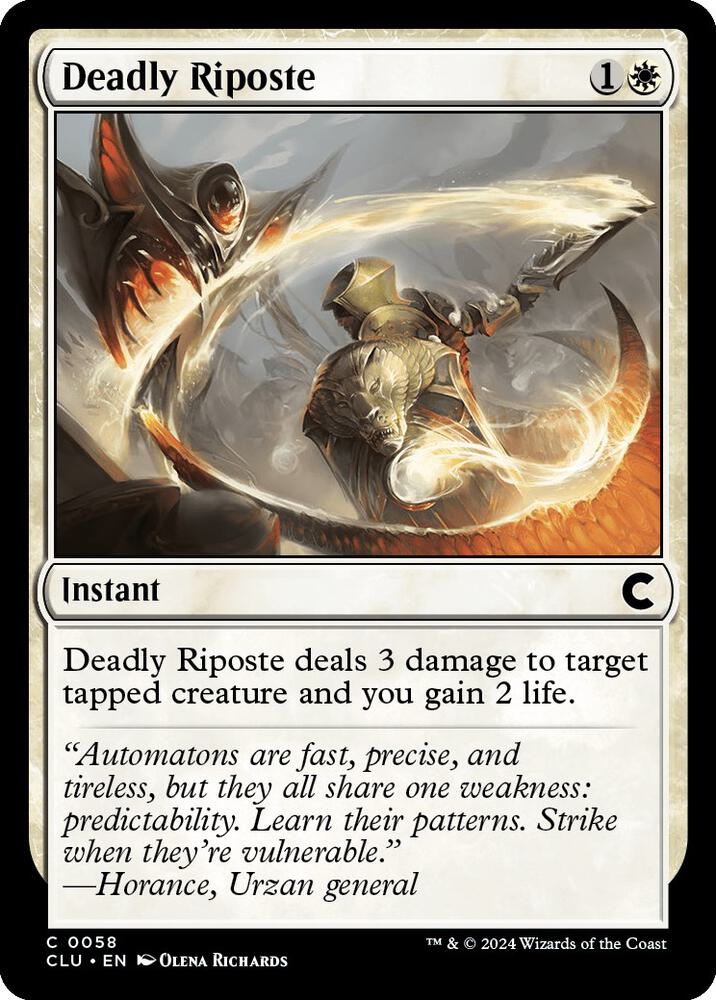 Deadly Riposte 58/284 (Ravnica: Clue Edition)  | Good Games Modbury