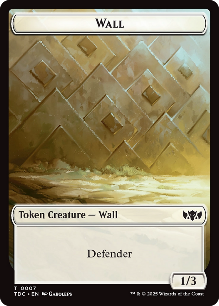 Insect (0023) // Wall Double-Sided Token [Tarkir: Dragonstorm Commander Tokens] | Good Games Modbury