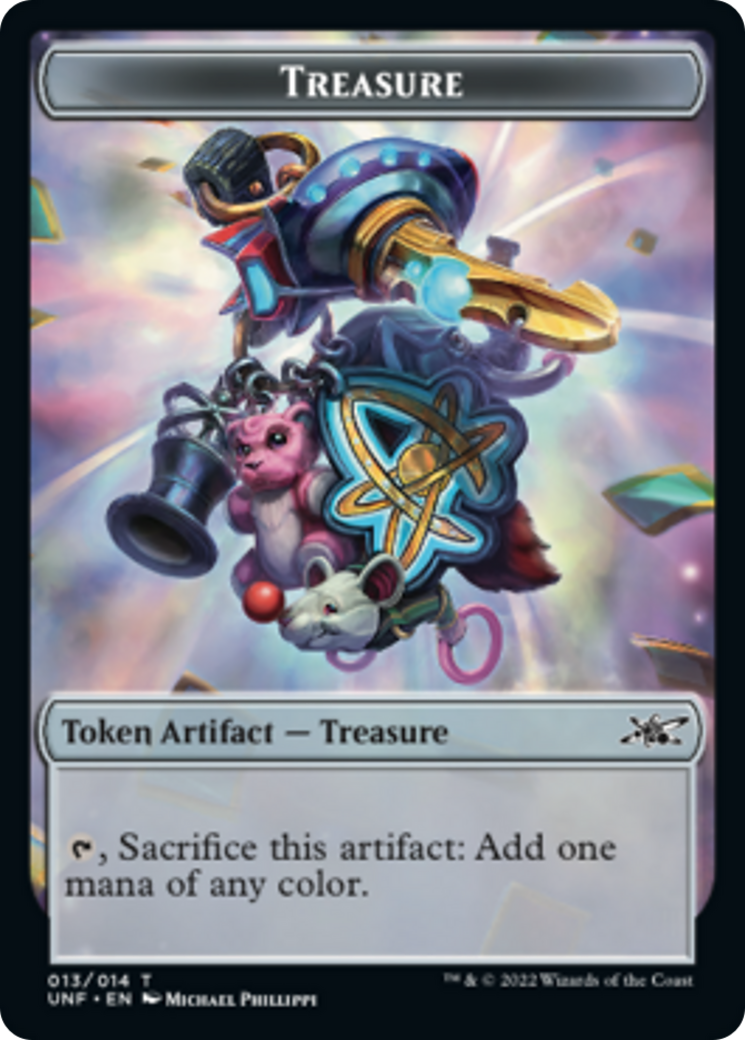 Clown Robot (002) // Treasure (013) Double-Sided Token [Unfinity Tokens] | Good Games Modbury
