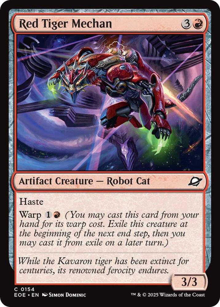 Red Tiger Mechan 154/276 (Edge of Eternities)  - Foil | Good Games Modbury