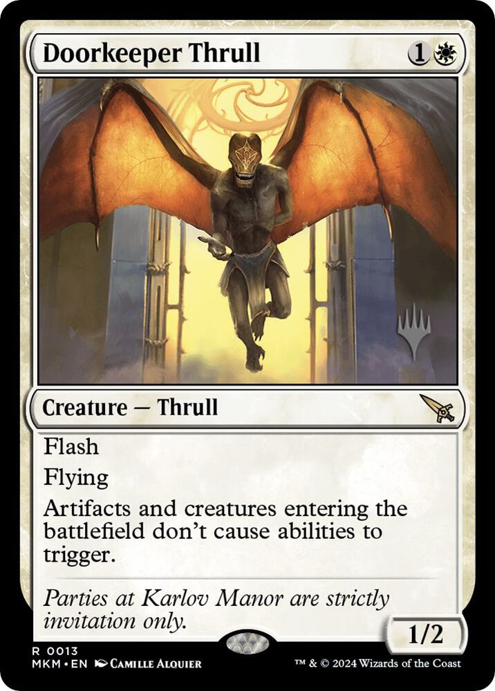 Doorkeeper Thrull 13p/182 (Promo Pack: Murders at Karlov Manor)  - Foil | Good Games Modbury