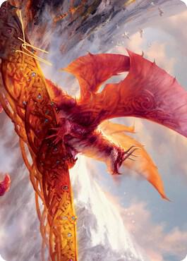 Goldspan Dragon Art Card Gold Stamped Signature 35 (Art Series: Kaldheim)  | Good Games Modbury