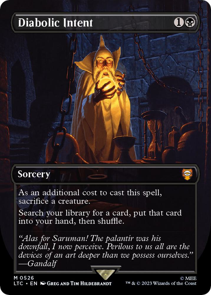 Diabolic Intent 526 (Commander: The Lord of the Rings: Tales of Middle-earth)  - Borderless Foil | Good Games Modbury