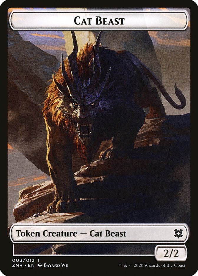 Cat Beast Token [Zendikar Rising Tokens] | Good Games Modbury