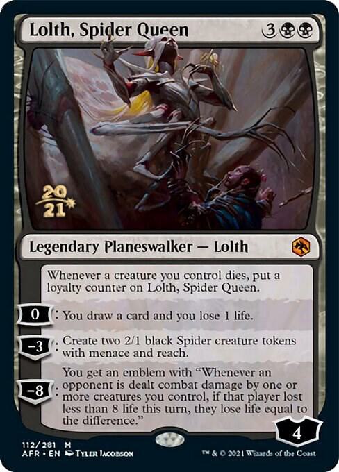 Lolth Spider Queen 112s/241 (Prerelease Cards)  - Foil | Good Games Modbury