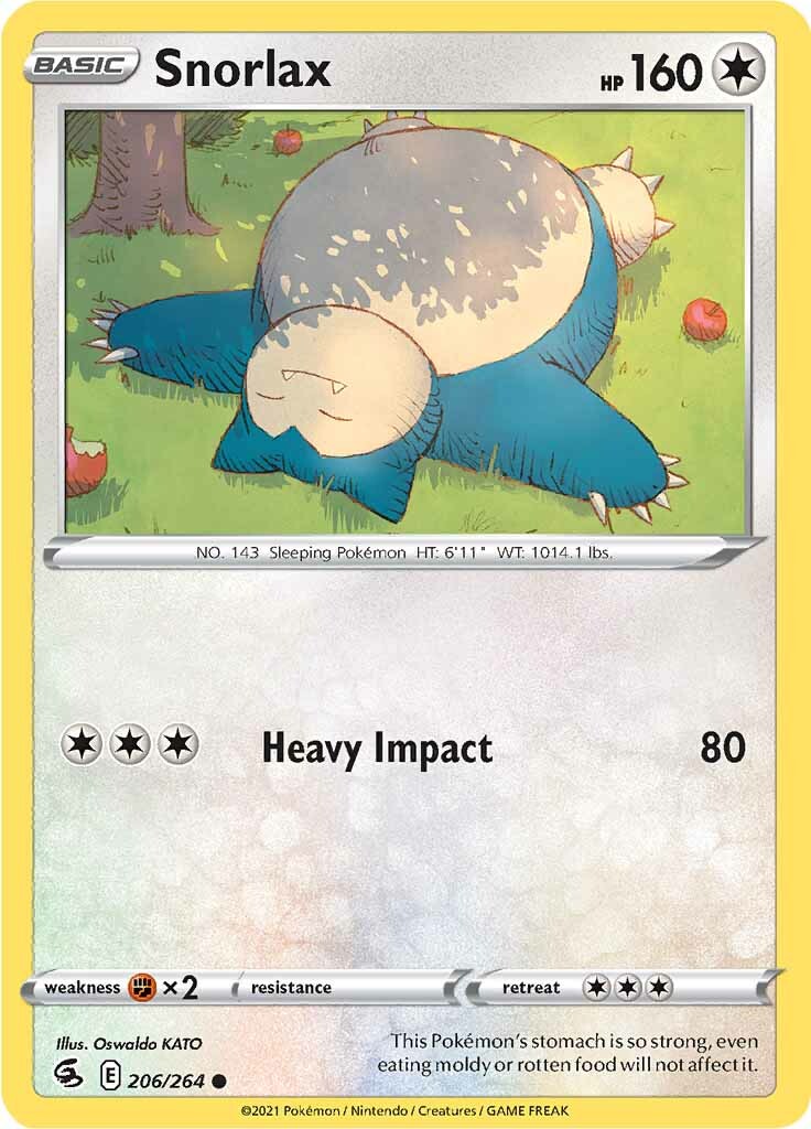 Snorlax (206/264) [Sword & Shield: Fusion Strike] | Good Games Modbury