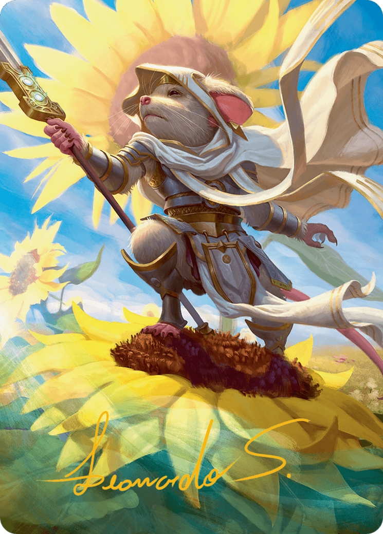 Elspeth, Sun's Champion Art Card (Gold-Stamped Signature) [Bloomburrow Art Series] | Good Games Modbury