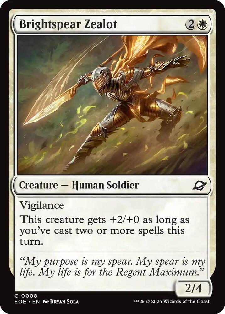 Brightspear Zealot 8 (Edge of Eternities)  - Foil | Good Games Modbury