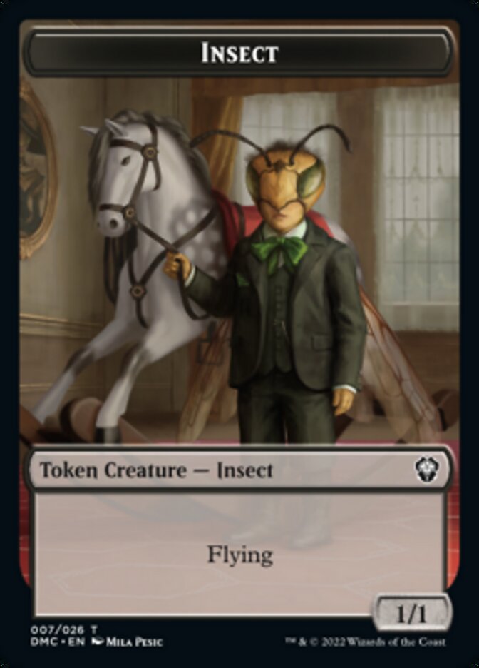 Soldier // Insect Double-Sided Token [Dominaria United Tokens] | Good Games Modbury