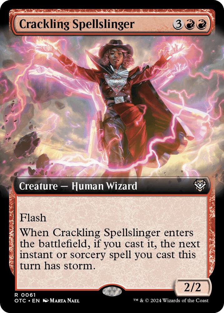 Crackling Spellslinger 61/342 (Commander: Outlaws of Thunder Junction)  - Extended Art | Good Games Modbury