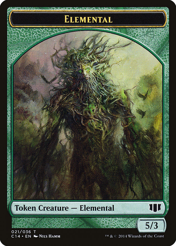 Elemental // Beast (019/036) Double-Sided Token [Commander 2014 Tokens] | Good Games Modbury
