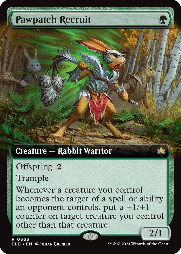 Pawpatch Recruit 363 (Bloomburrow)  - Extended Art Foil | Good Games Modbury
