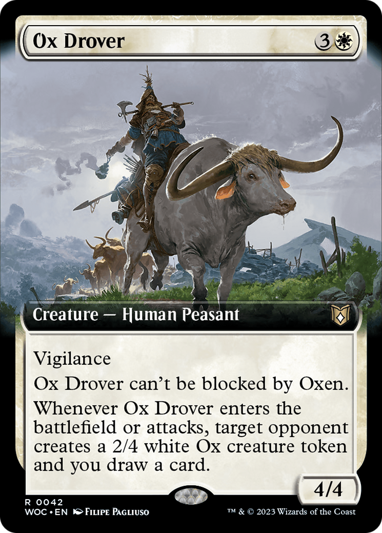 Ox Drover (Extended Art) [Wilds of Eldraine Commander] | Good Games Modbury