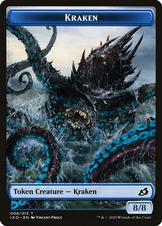 Kraken Token [Ikoria: Lair of Behemoths Tokens] | Good Games Modbury