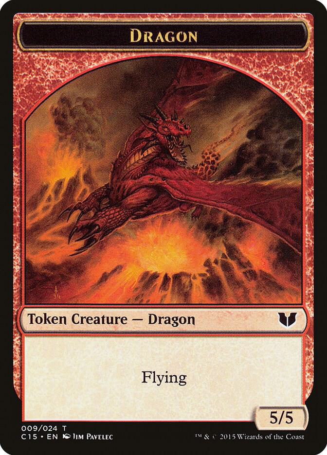 Dragon Dragon Double Sided Token 9 // 9 (Commander 2015)  | Good Games Modbury