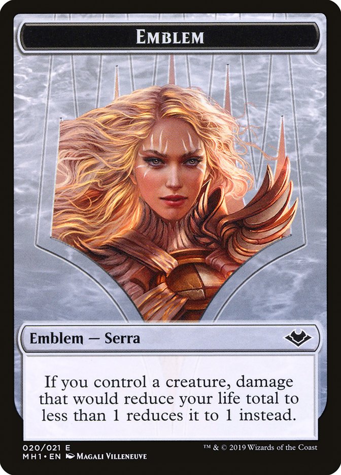 Serra the Benevolent Emblem [Modern Horizons Tokens] | Good Games Modbury