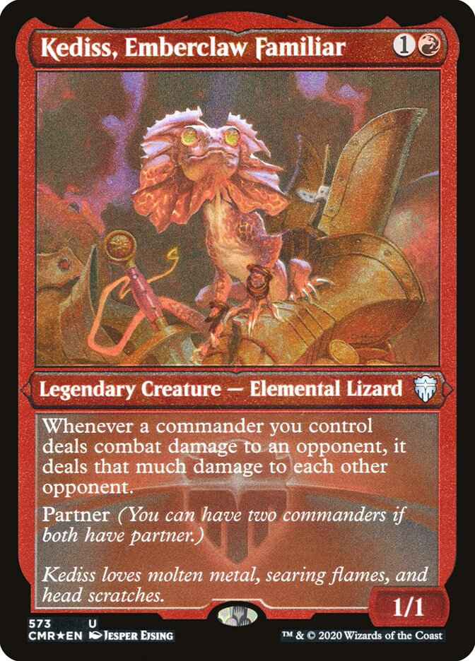 Kediss, Emberclaw Familiar (Etched) [Commander Legends] | Good Games Modbury