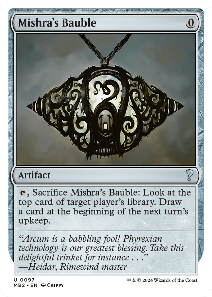 Mishra's Bauble (White Border) [Mystery Booster 2] | Good Games Modbury