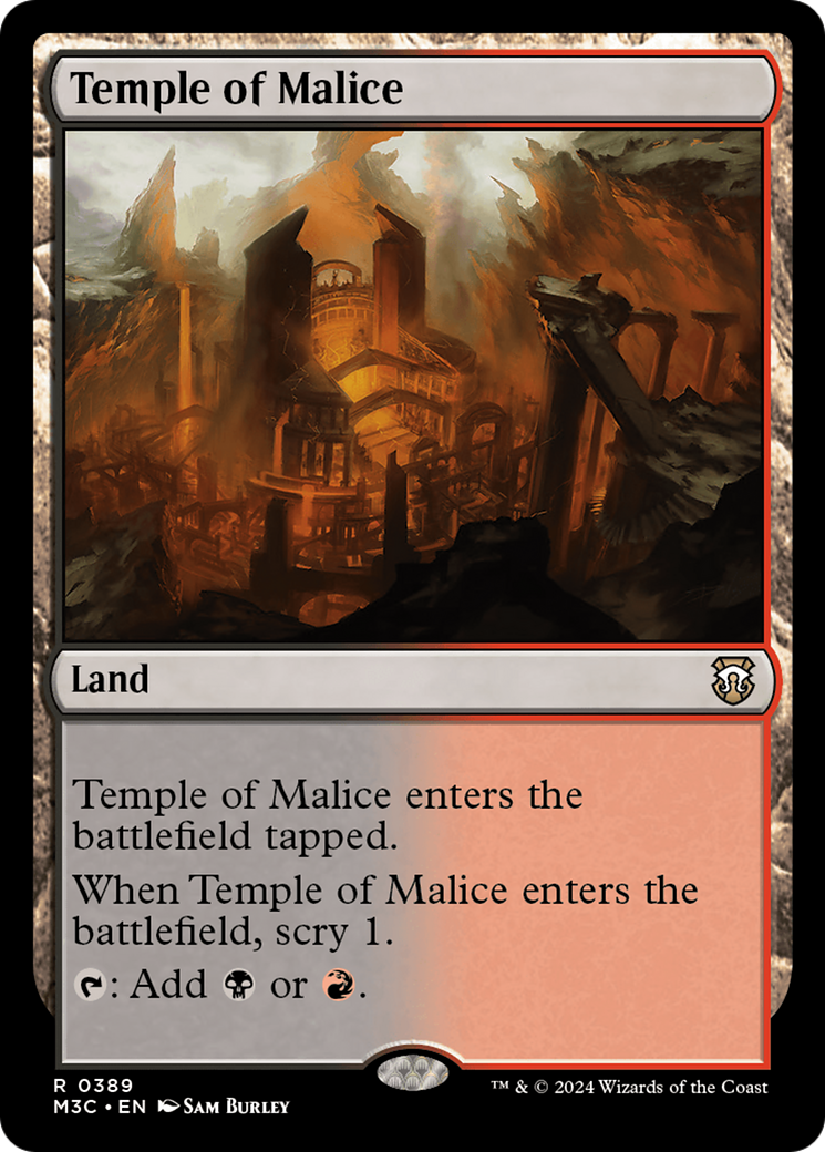 Temple of Malice (Ripple Foil) [Modern Horizons 3 Commander] | Good Games Modbury