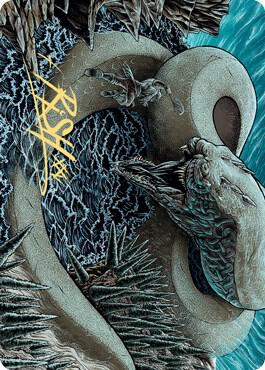 Koma Cosmos Serpent Art Card 80 81 Gold Stamped Signature 80 (Art Series: Kaldheim)  | Good Games Modbury