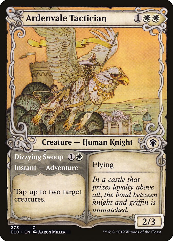 Ardenvale Tactician // Dizzying Swoop (Showcase) [Throne of Eldraine] | Good Games Modbury