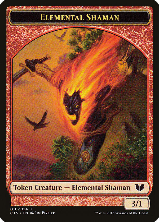 Knight (004) // Elemental Shaman Double-Sided Token [Commander 2015 Tokens] | Good Games Modbury