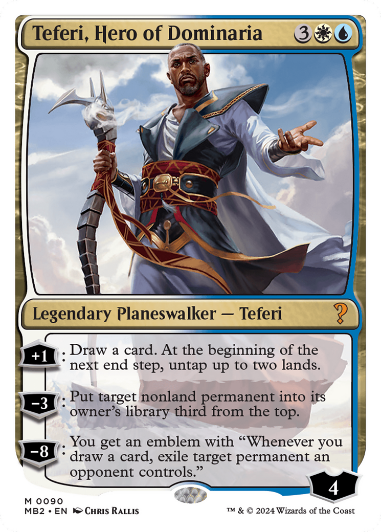 Teferi, Hero of Dominaria (White Border) [Mystery Booster 2] | Good Games Modbury