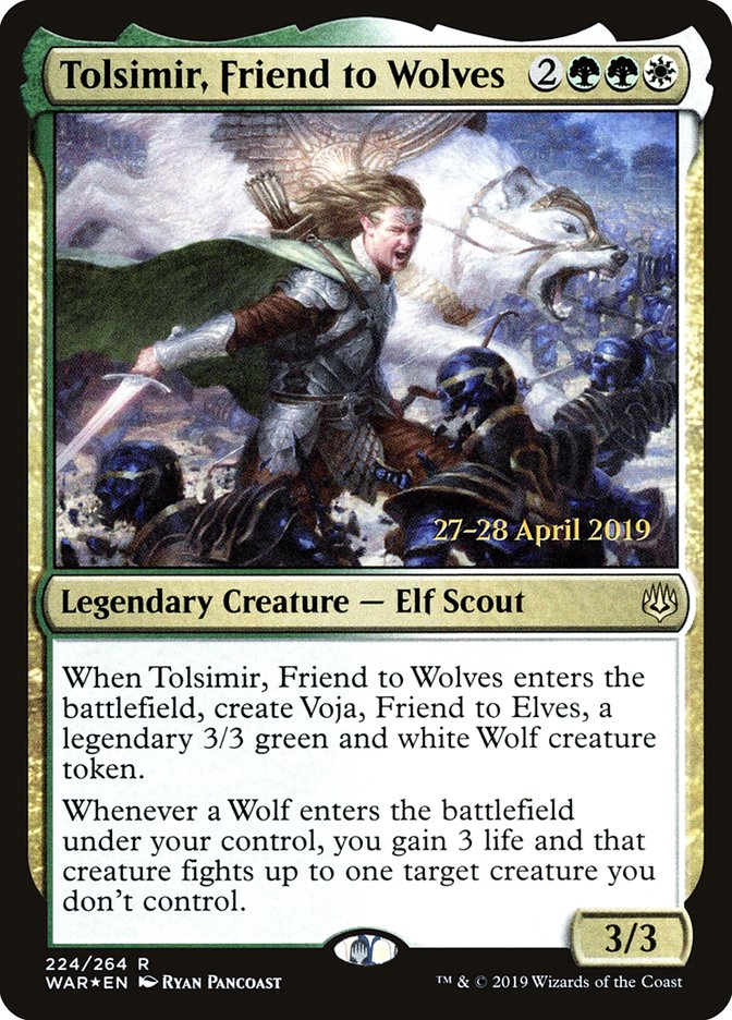 Tolsimir, Friend to Wolves [War of the Spark Prerelease Promos] | Good Games Modbury