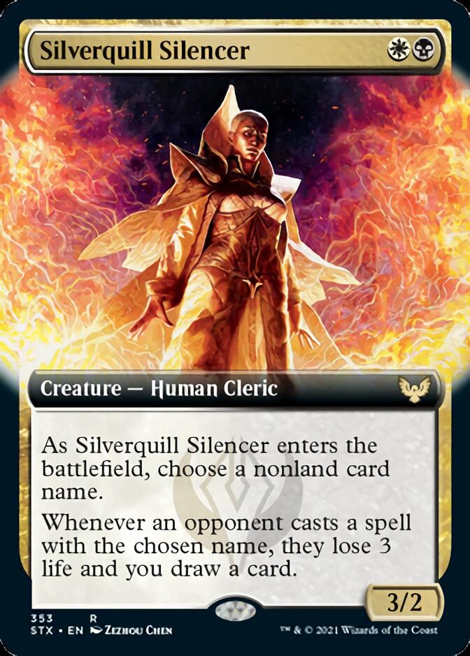 Silverquill Silencer (Extended Art) [Strixhaven: School of Mages] | Good Games Modbury
